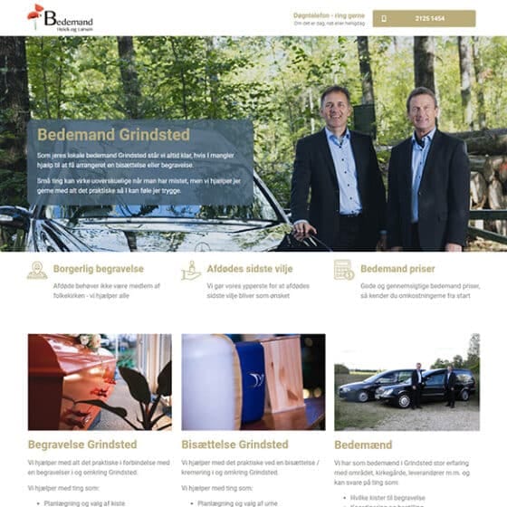 Bedemandgrindsted hjemmeside preview