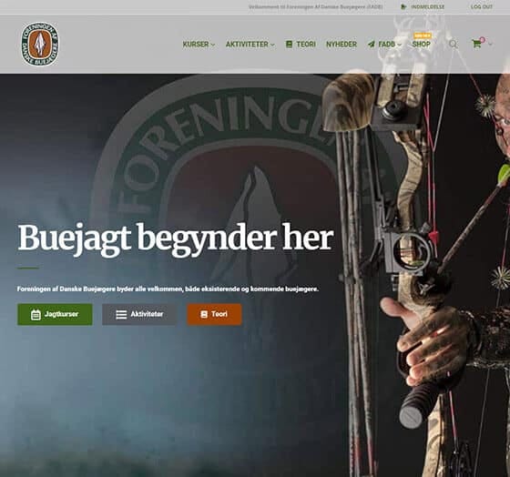 FADB hjemmeside forside preview