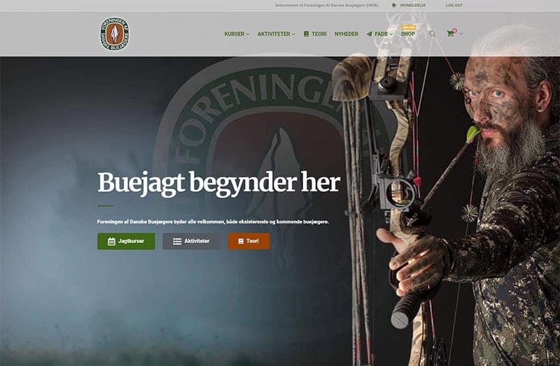 FADB hjemmeside forside preview