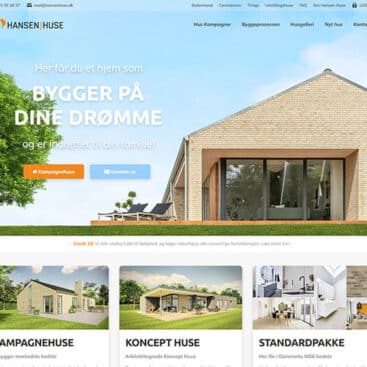 Ny hjemmeside til Hansen Huse
