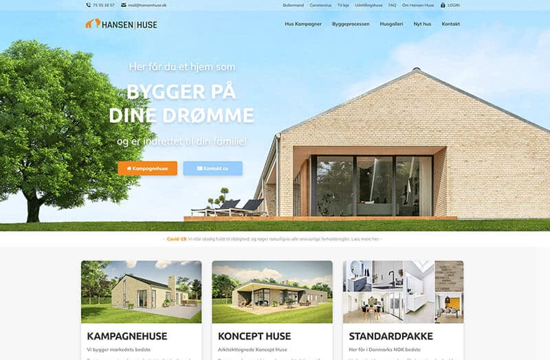 Ny hjemmeside til Hansen Huse