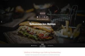 Melinas hjemmeside forside preview