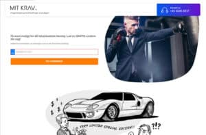 Mit Krav hjemmeside forside preview