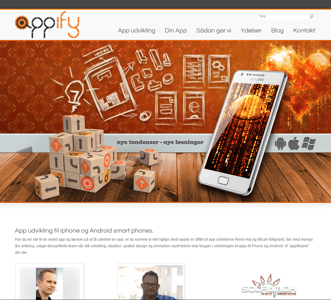 Hjemmeside til Appify