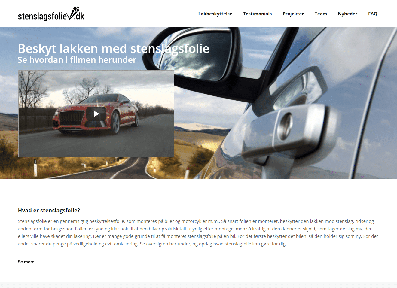 hjemmeside til stenslagsfolie