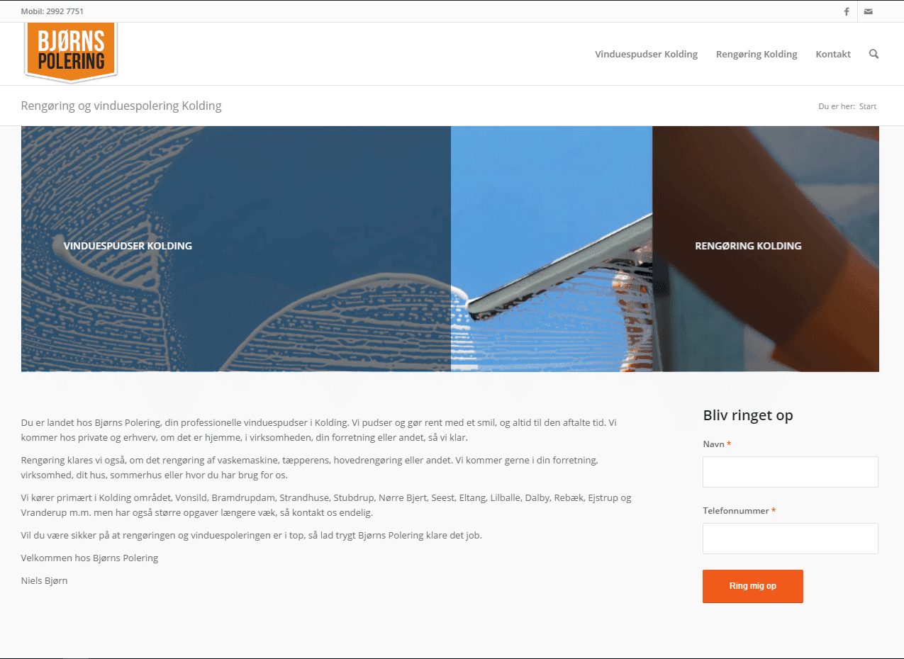 Ny hjemmeside til Bjørns Polering